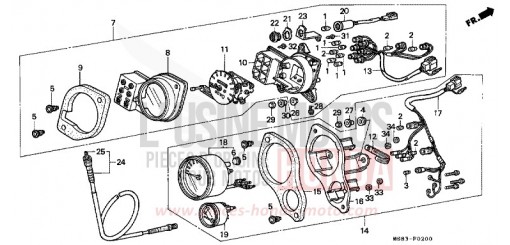 COMPTEUR XRV650K de 1989